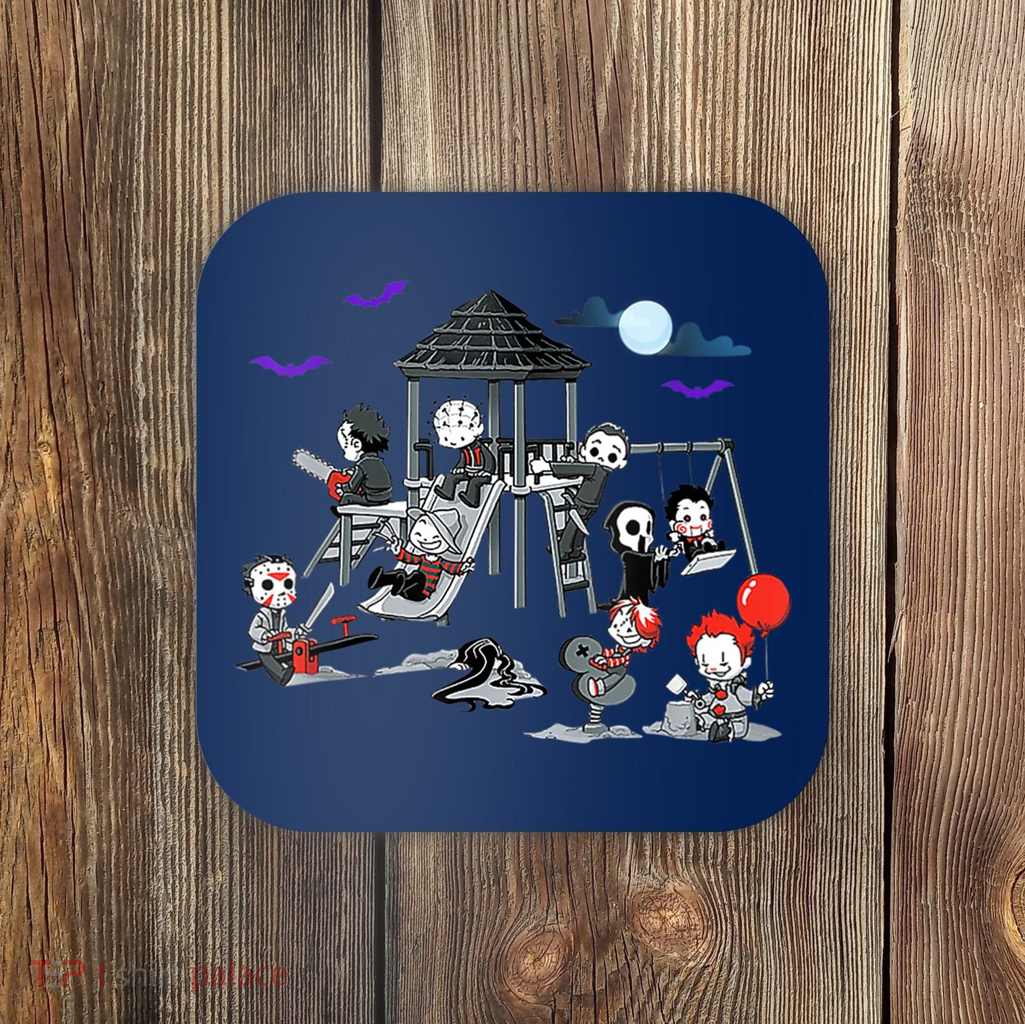 Horror Clubhouse In Park Halloween Costume Gift Coaster
