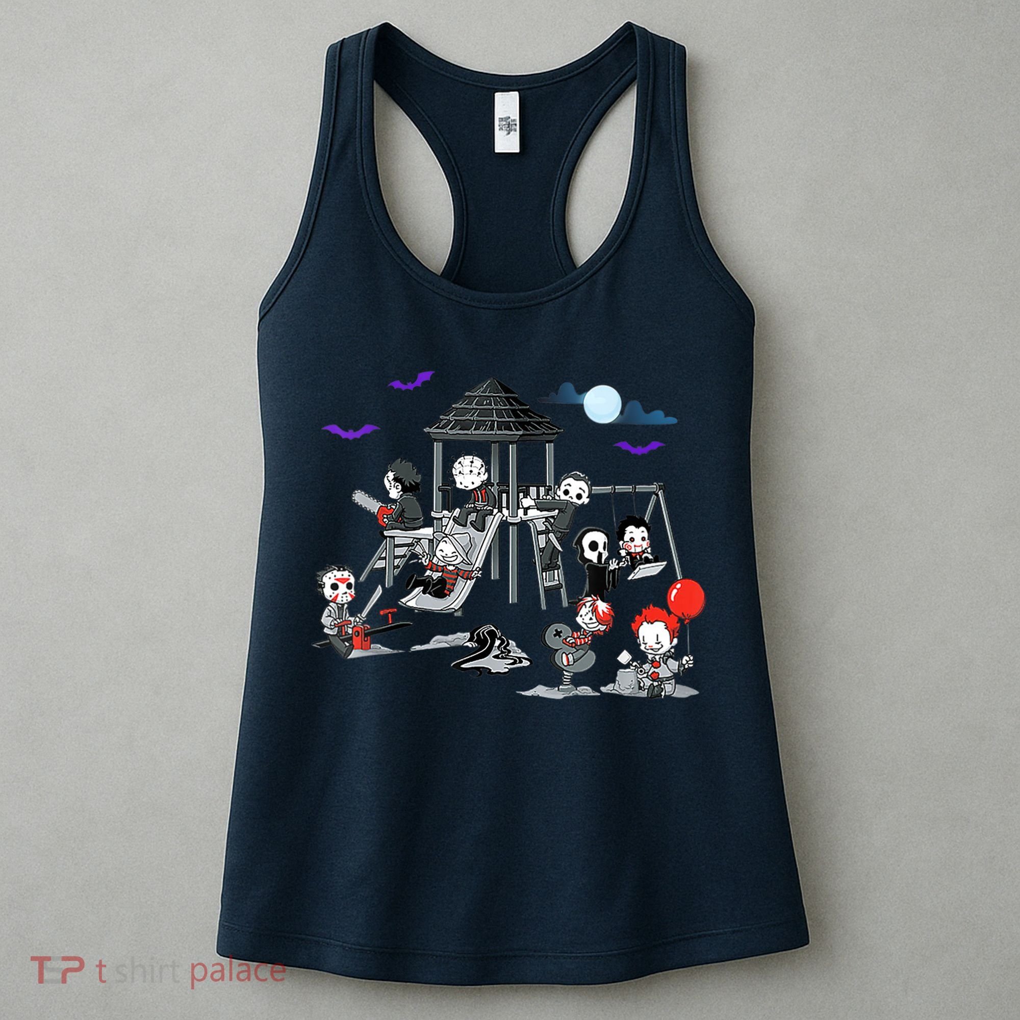 Horror Clubhouse In Park Halloween Costume Gift Women's Tank Top