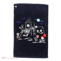 Horror Clubhouse In Park Halloween Costume Gift Golf Towel thumb 0
