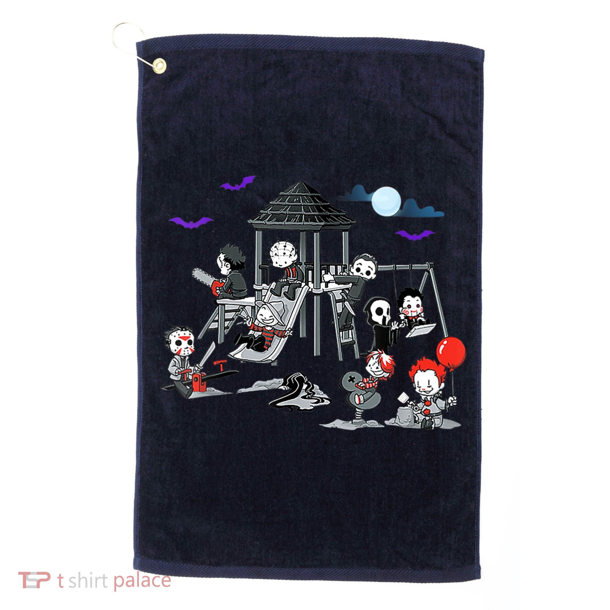 Horror Clubhouse In Park Halloween Costume Gift Golf Towel