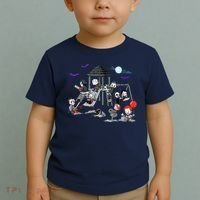 Horror Clubhouse In Park Halloween Costume Gift Toddler T-Shirt thumb 2