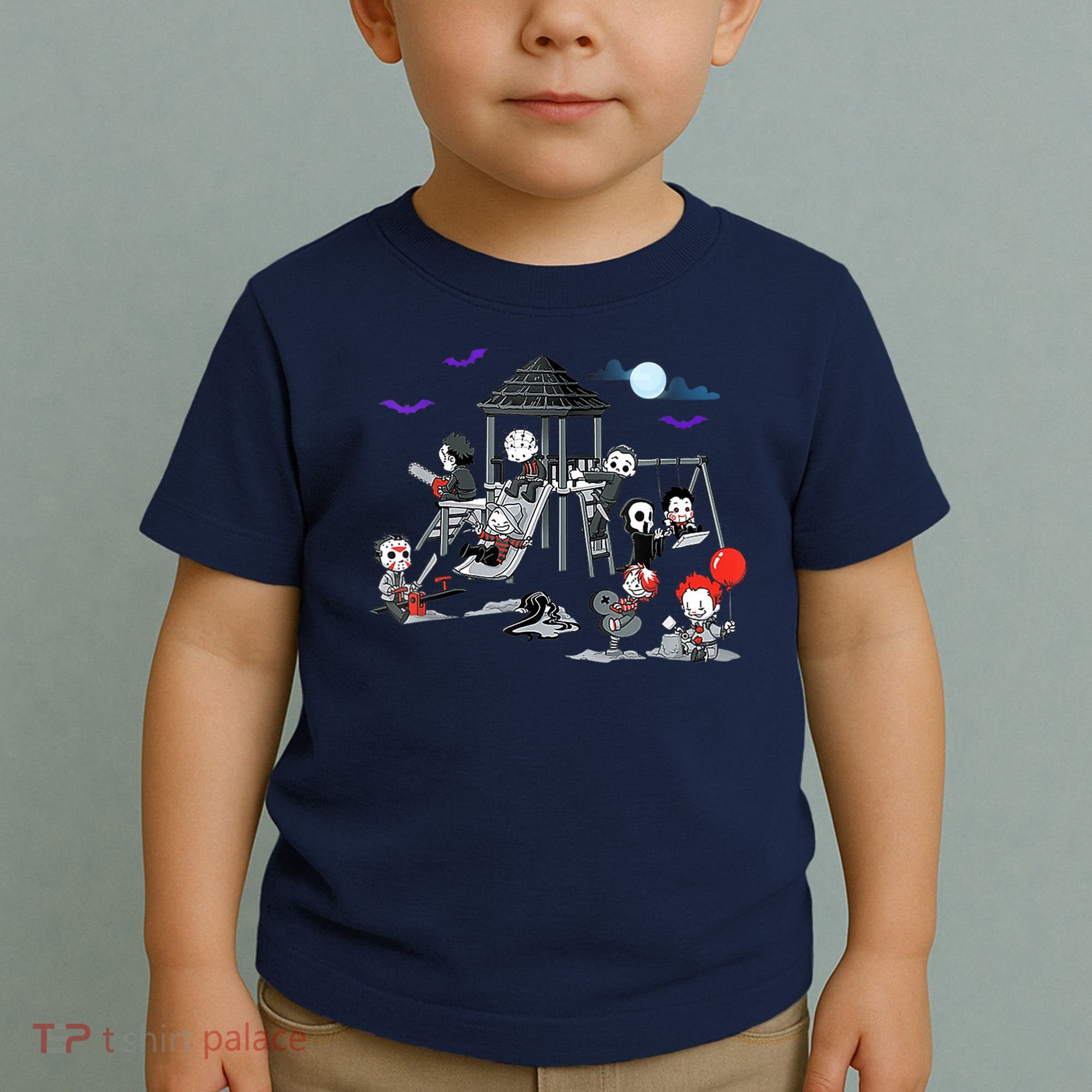 Horror Clubhouse In Park Halloween Costume Gift Toddler T-Shirt