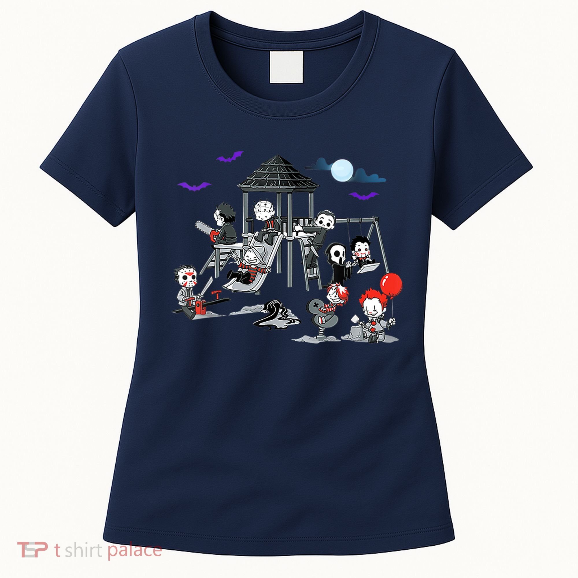 Horror Clubhouse In Park Halloween Costume Gift Women's T-Shirt
