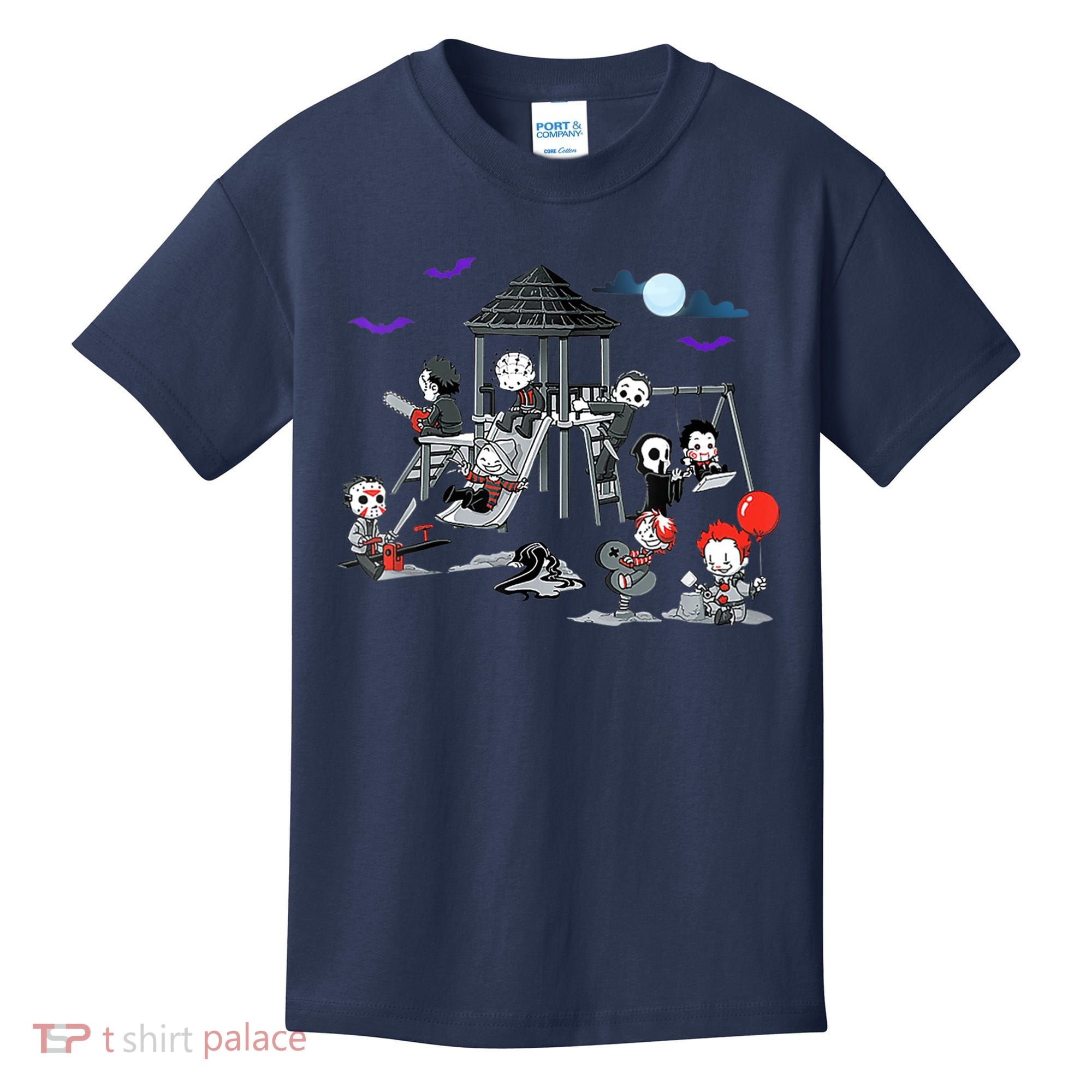 Horror Clubhouse In Park Halloween Costume Gift Kids T-Shirt