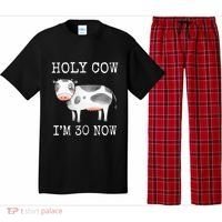 Holy Cow I'm 30 Now Funny 30th Birthday Thirty Year Sarcasm Pajama Set thumb 0