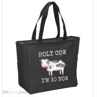 Holy Cow I'm 30 Now Funny 30th Birthday Thirty Year Sarcasm Tote Bag thumb 2