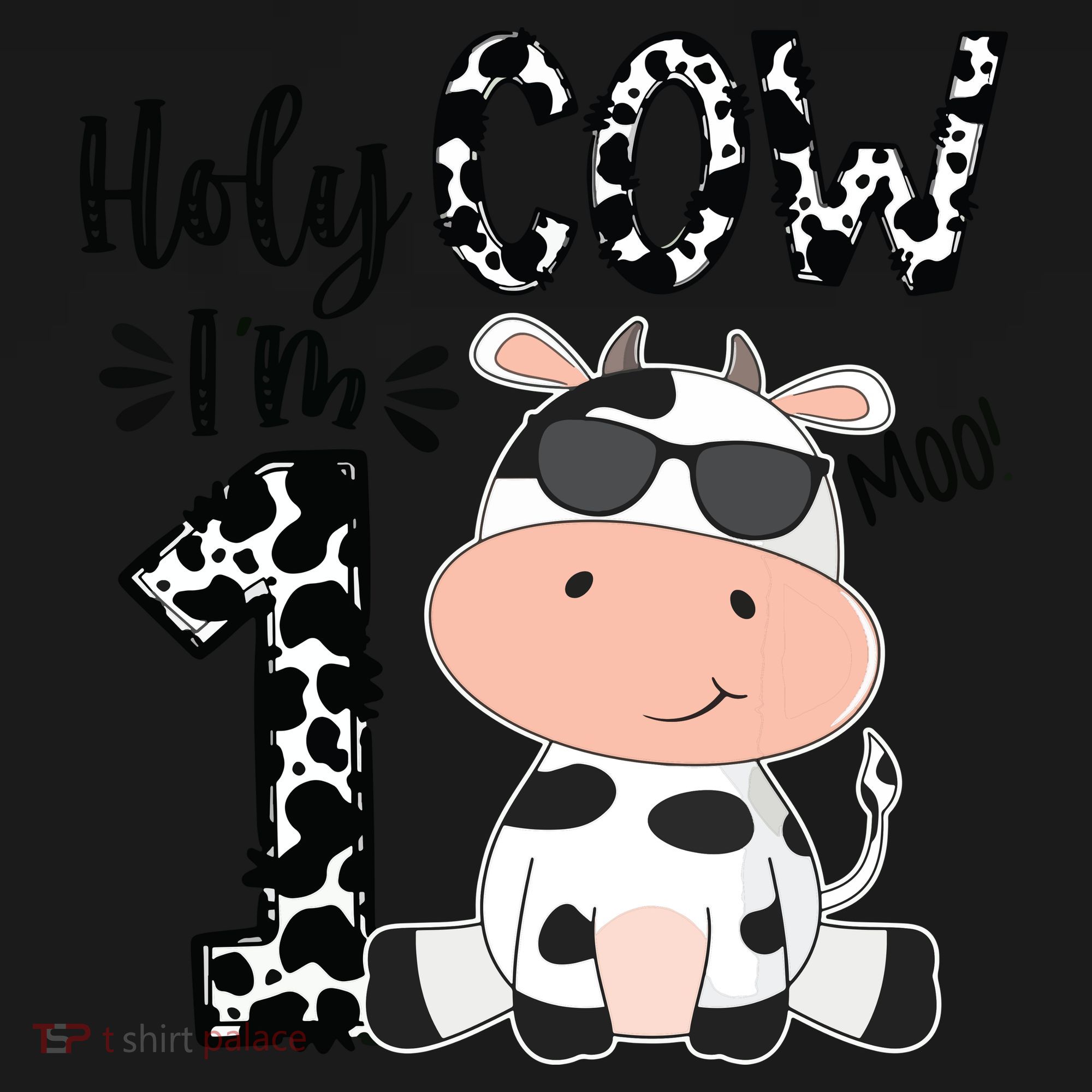 Holy Cow Im 1 Birthday 1st Cow Farm Animals Bday Ornament