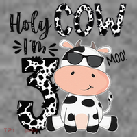 Holy Cow Im 3 Birthday Boy 3rd Cow Farm Animals Bday Toddler Hoodie thumb 2