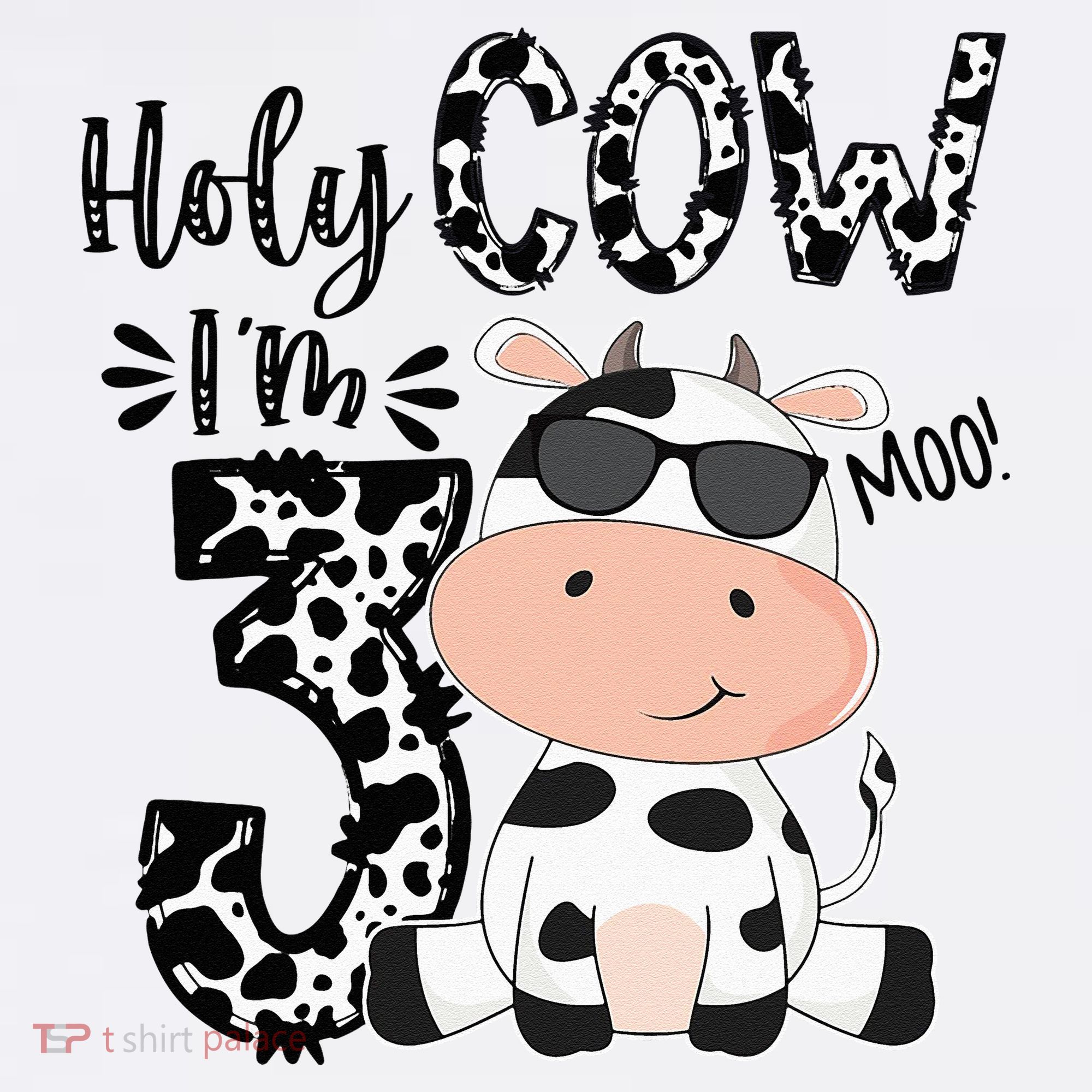 Holy Cow Im 3 Birthday Boy 3rd Cow Farm Animals Bday Baby Bodysuit