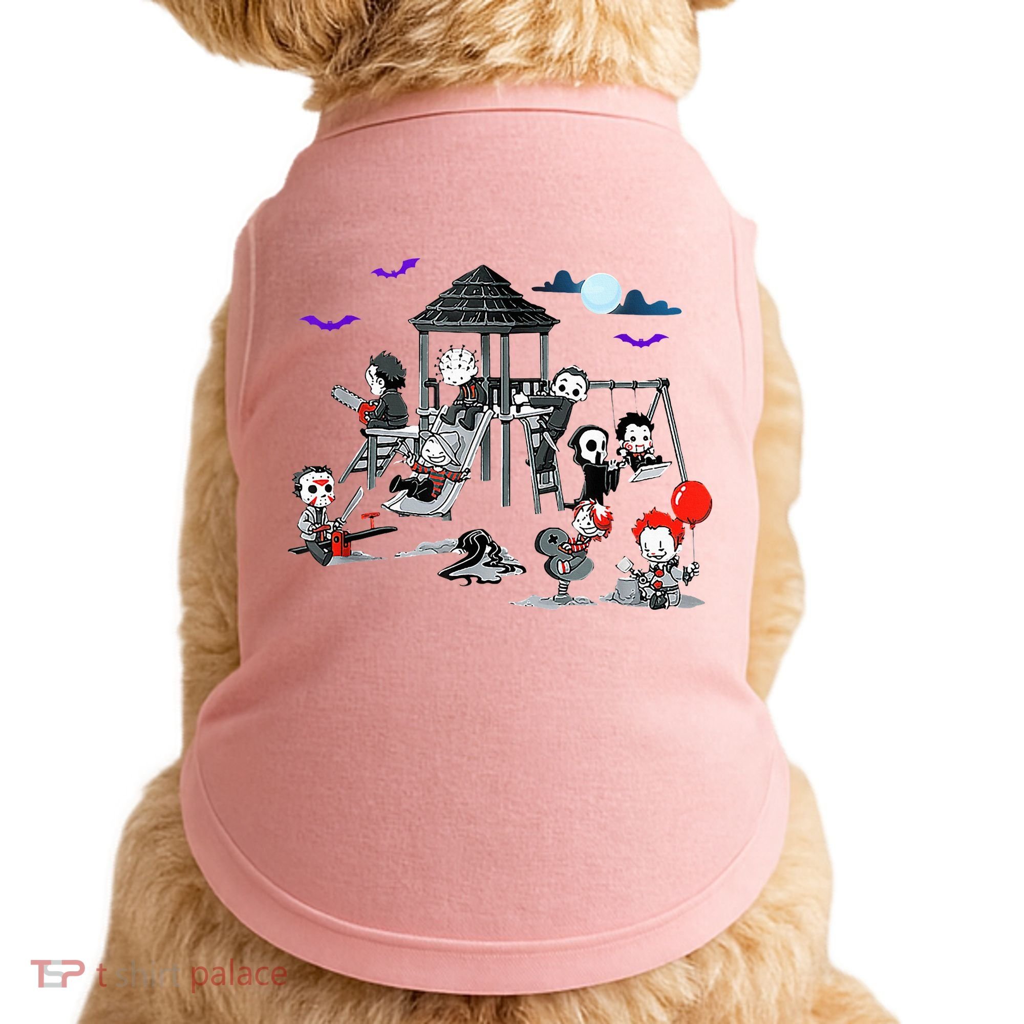 Horror Clubhouse In Park Halloween Doggie Tank