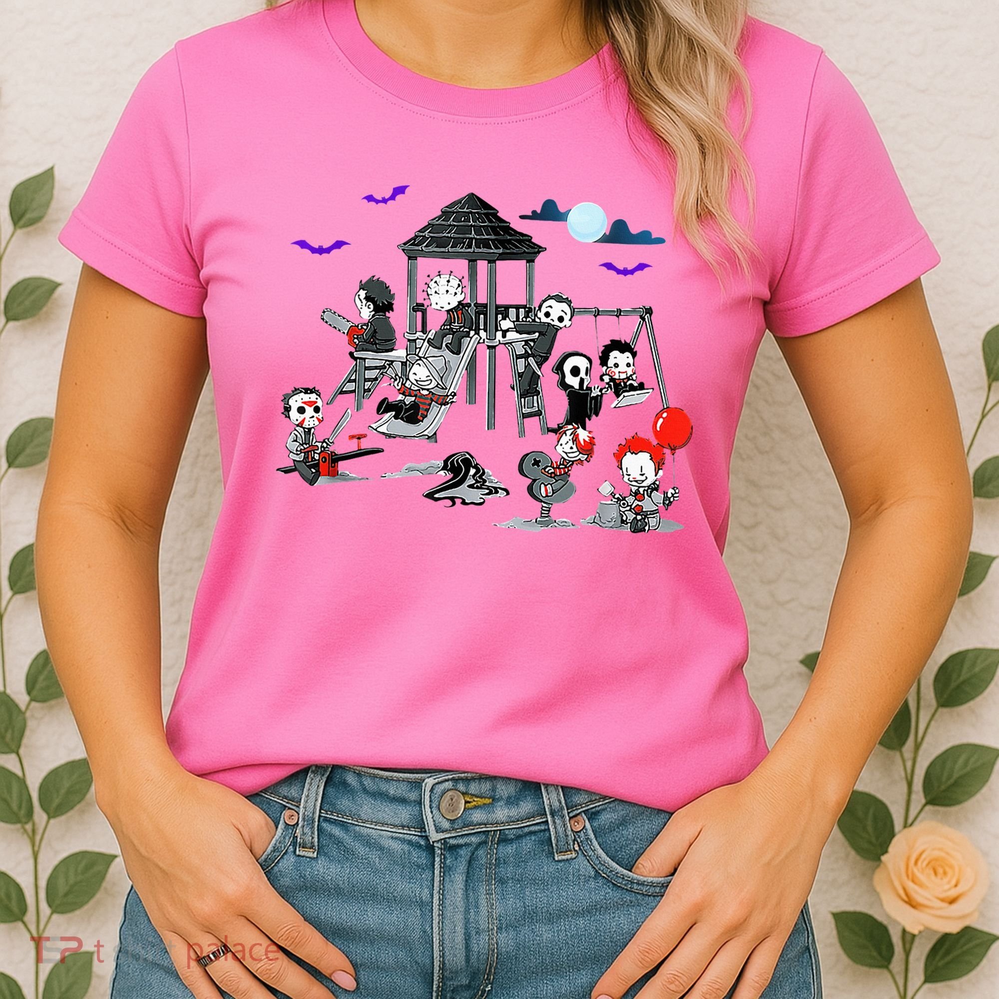 Horror Clubhouse In Park Halloween Women's T-Shirt