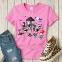 Horror Clubhouse In Park Halloween Women's T-Shirt thumb 3