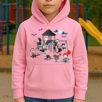 Horror Clubhouse In Park Halloween Kids Hoodie thumb 2