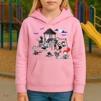 Horror Clubhouse In Park Halloween Kids Hoodie thumb 3