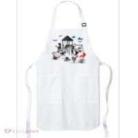 Horror Clubhouse In Park Halloween Apron thumb 0