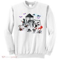 Horror Clubhouse In Park Halloween Sweatshirt thumb 0