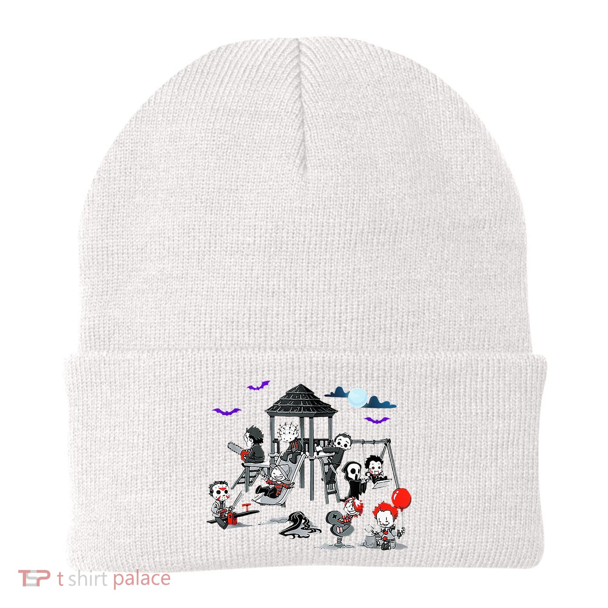 Horror Clubhouse In Park Halloween Beanie