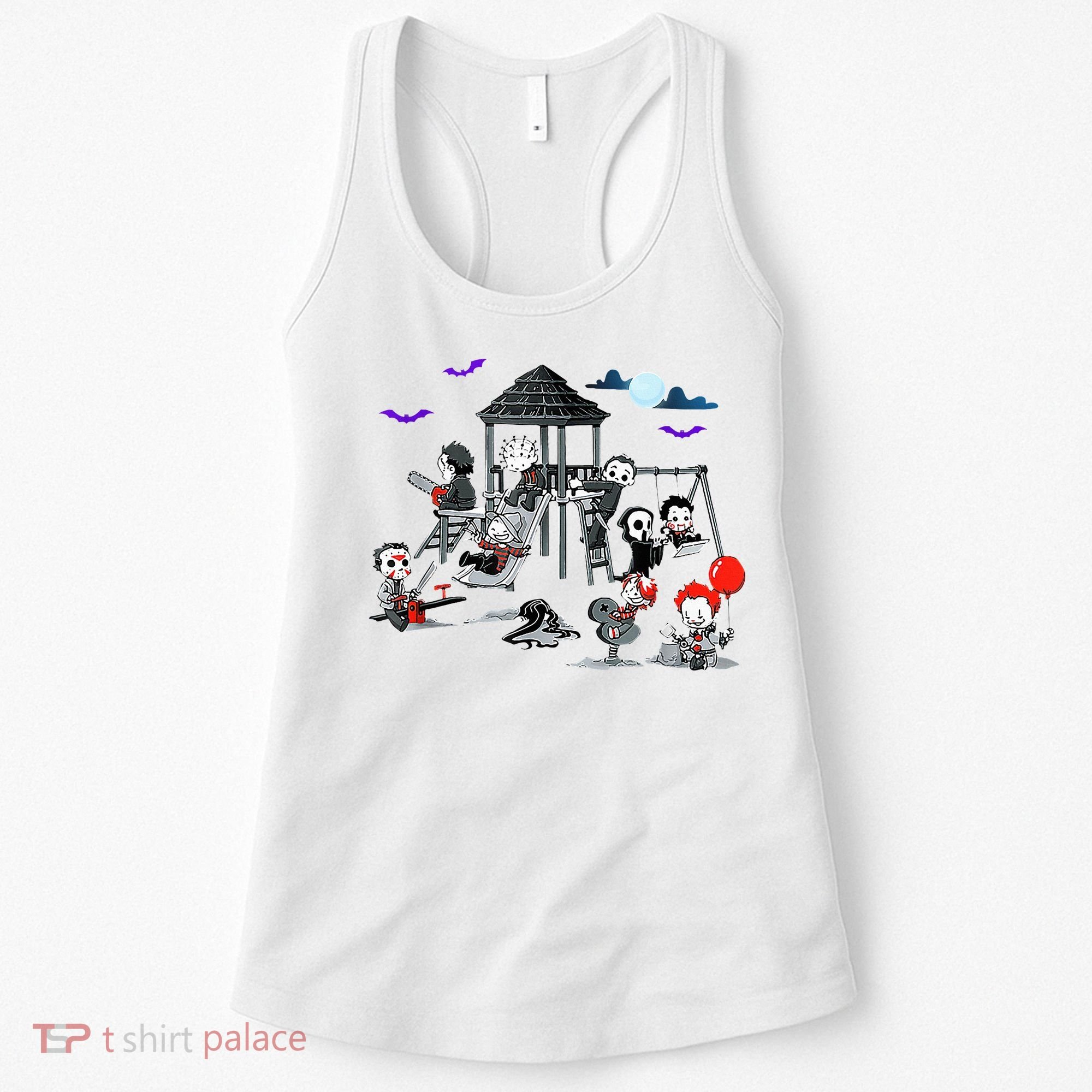 Horror Clubhouse In Park Halloween Women's Tank Top