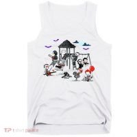 Horror Clubhouse In Park Halloween Tank Top thumb 0