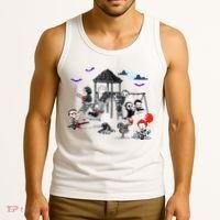 Horror Clubhouse In Park Halloween Tank Top thumb 3