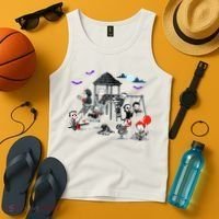 Horror Clubhouse In Park Halloween Tank Top thumb 4