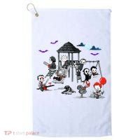 Horror Clubhouse In Park Halloween Golf Towel thumb 0