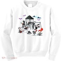 Horror Clubhouse In Park Halloween Kids Sweatshirt thumb 0