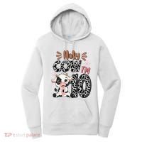 Holy Cow I'm 10 Birthday 10th Cow Farm Animals Bday Women's Hoodie thumb 0