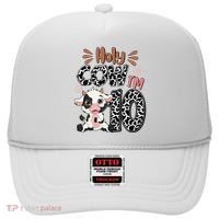 Holy Cow I'm 10 Birthday 10th Cow Farm Animals Bday Hat thumb 0