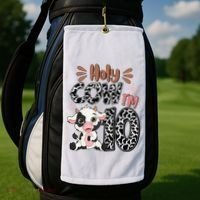 Holy Cow I'm 10 Birthday 10th Cow Farm Animals Bday Golf Towel thumb 2