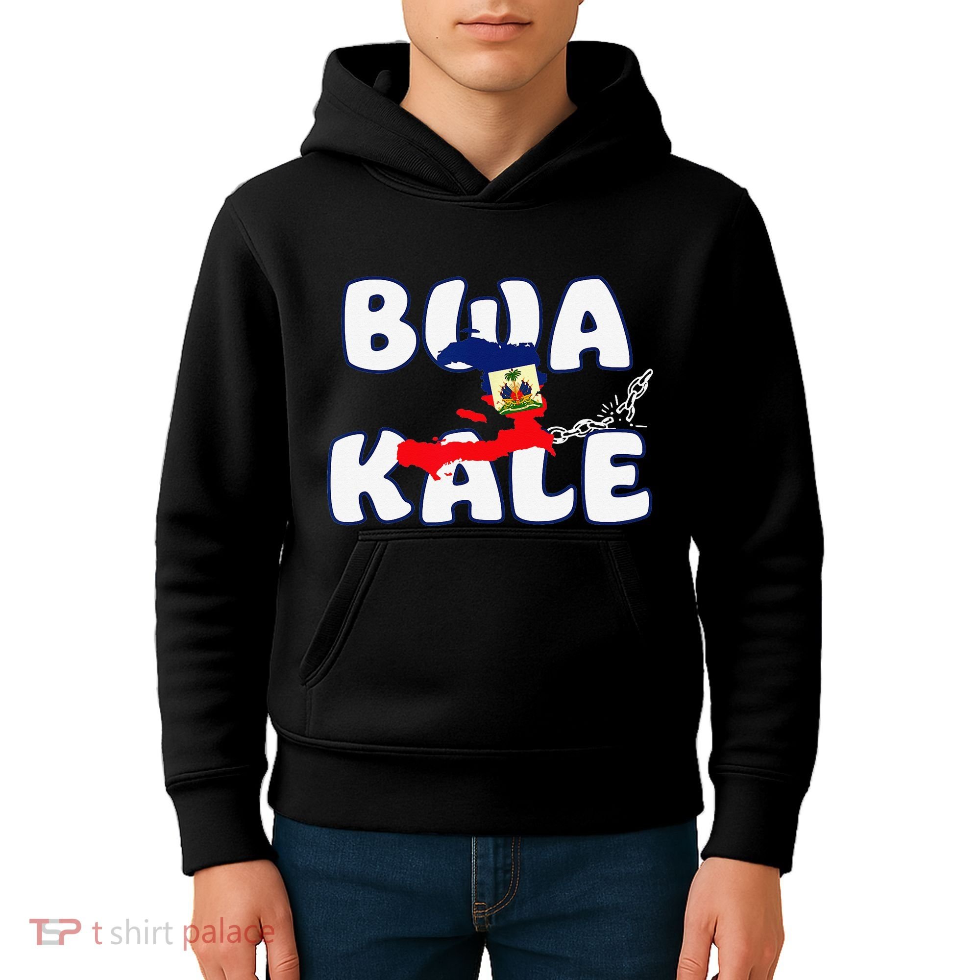Haitian Creole Independence Patriotic Haiti 1804 Bwa Kale Kids Hoodie