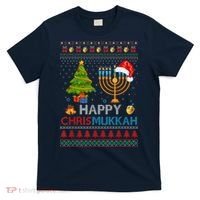 Happy Chrismukkah Jewish Hanukkah Chanukah Ugly Christmas T-Shirt thumb 0