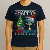 Happy Chrismukkah Jewish Christmas Hanukkah Chanukah T-Shirt thumb 3