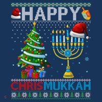Happy Chrismukkah Jewish Christmas Hanukkah Chanukah Women's Hoodie thumb 2