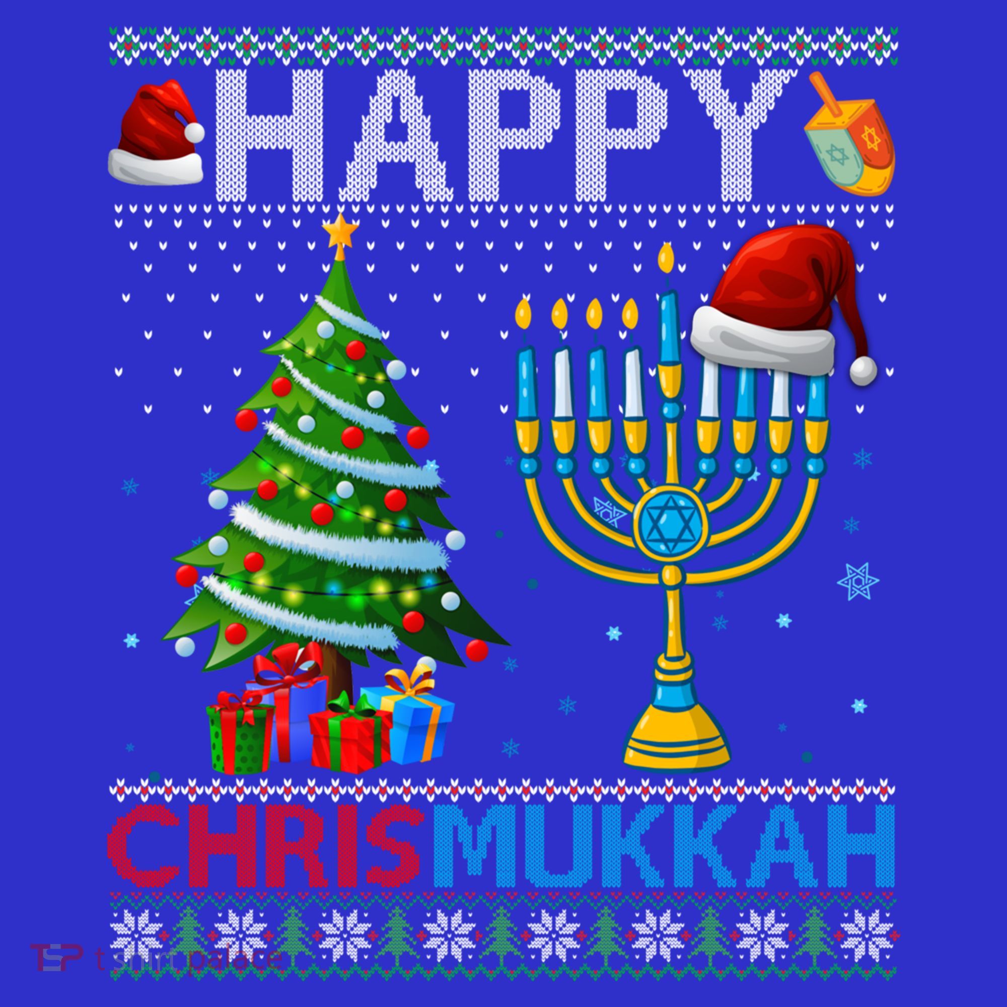 Happy Chrismukkah Jewish Christmas Hanukkah Chanukah Meaningful Gift Women's Tank Top