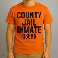 Halloween County Jail Inmate Costume T-Shirt thumb 3