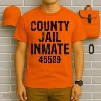 Halloween County Jail Inmate Costume T-Shirt thumb 6
