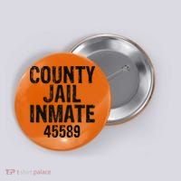 Halloween County Jail Inmate Costume Button thumb 0