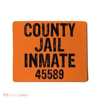 Halloween County Jail Inmate Costume Mousepad