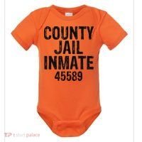 Halloween County Jail Inmate Costume Baby Bodysuit thumb 0