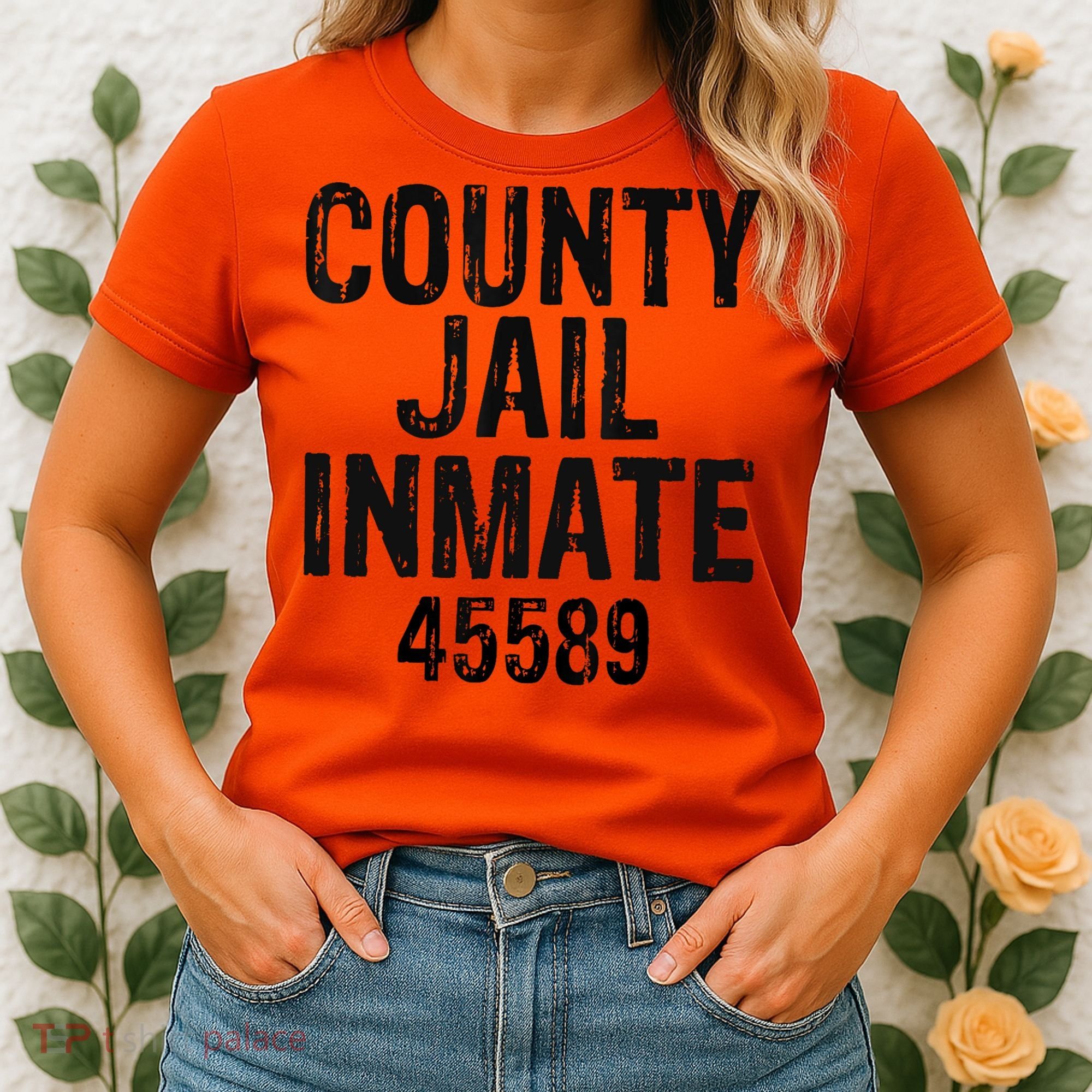 Halloween County Jail Inmate Costume Women's T-Shirt
