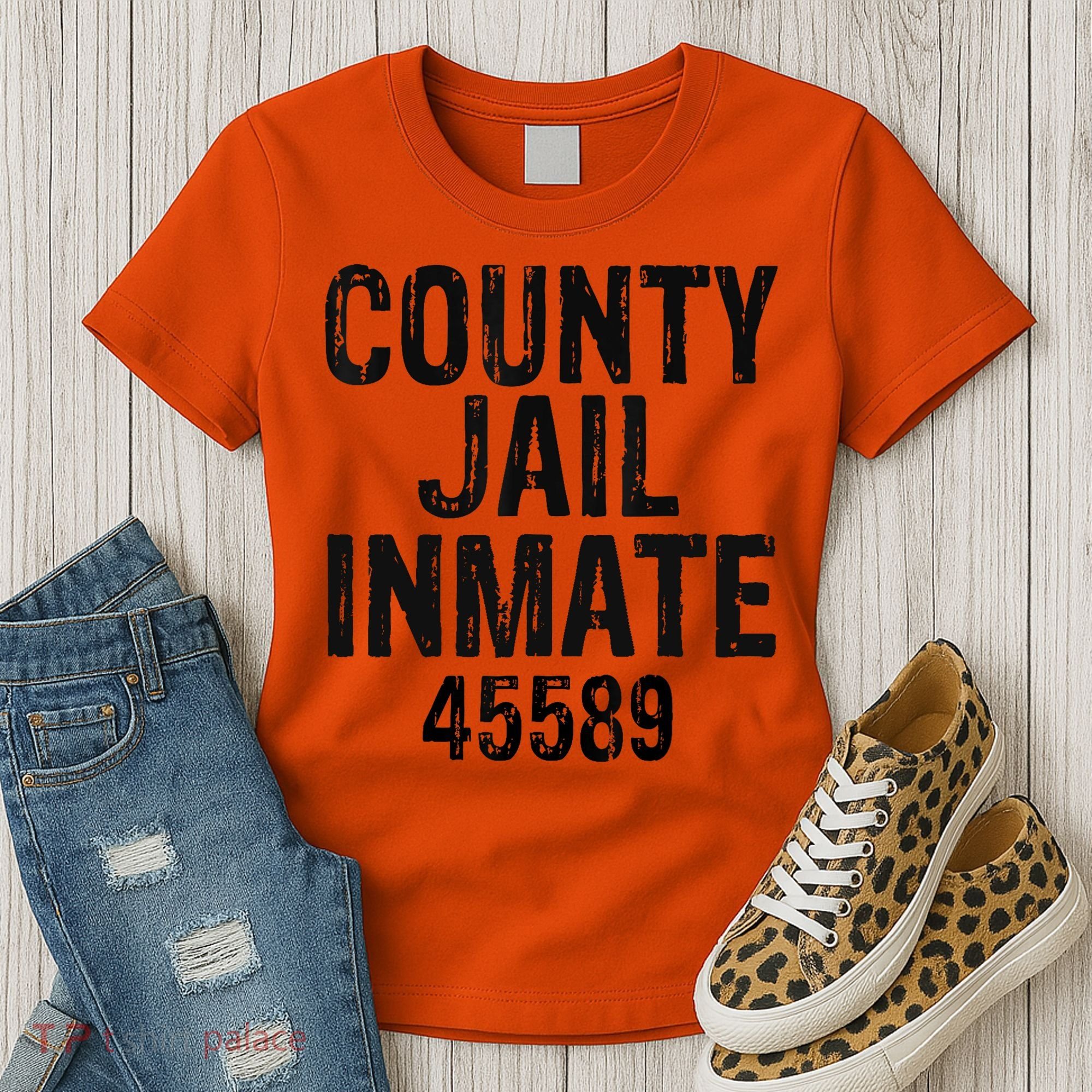 Halloween County Jail Inmate Costume Women's T-Shirt