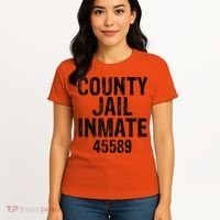 Halloween County Jail Inmate Costume Women's T-Shirt thumb 4