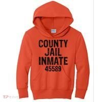 Halloween County Jail Inmate Costume Kids Hoodie thumb 0