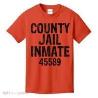 Halloween County Jail Inmate Costume Kids T-Shirt thumb 0
