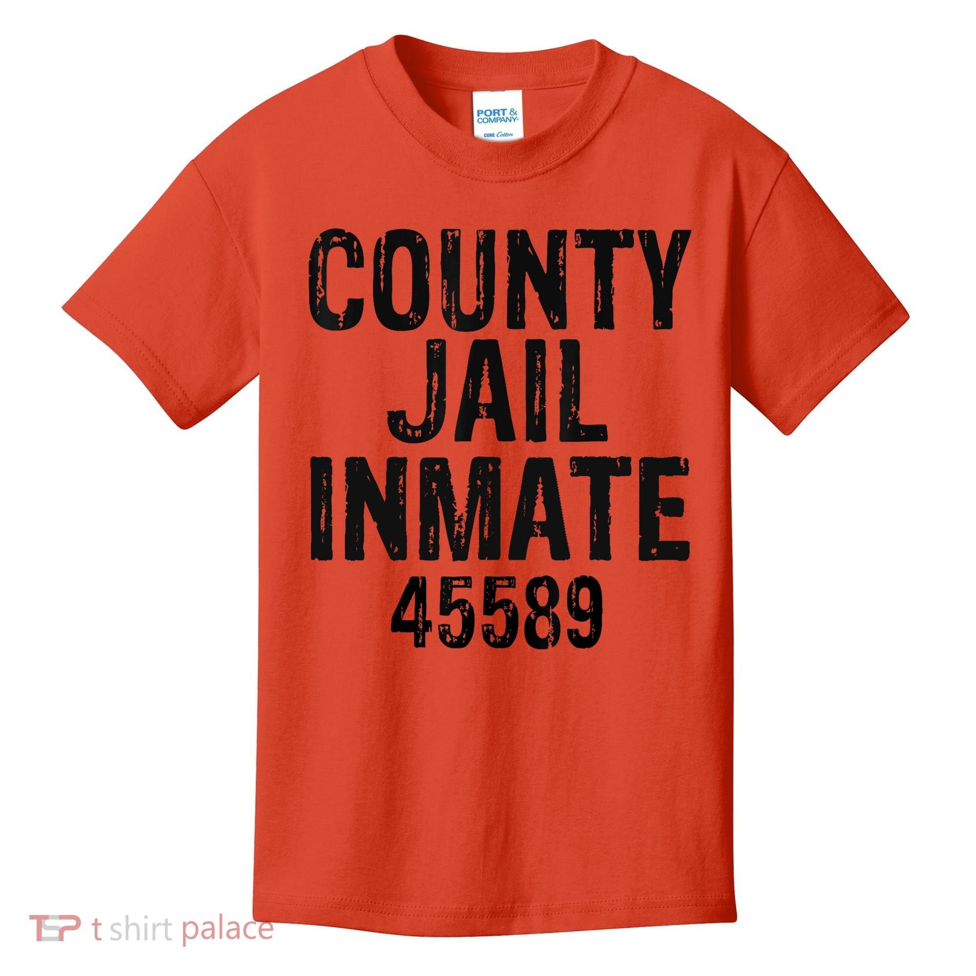 Halloween County Jail Inmate Costume Kids T-Shirt