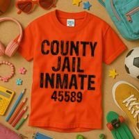 Halloween County Jail Inmate Costume Kids T-Shirt thumb 3