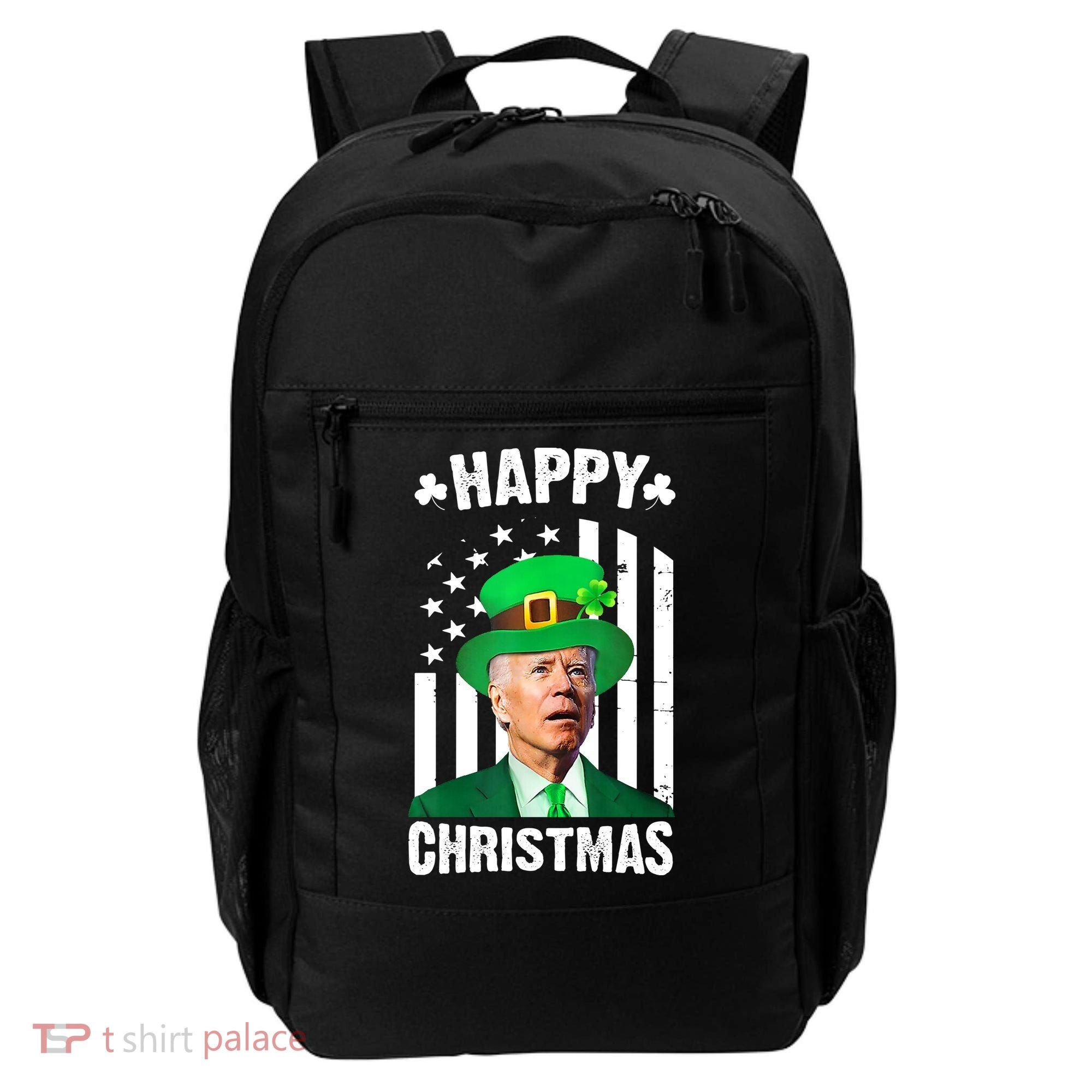 Happy Christmas Joe Biden Funny St Patrick's Day Backpack