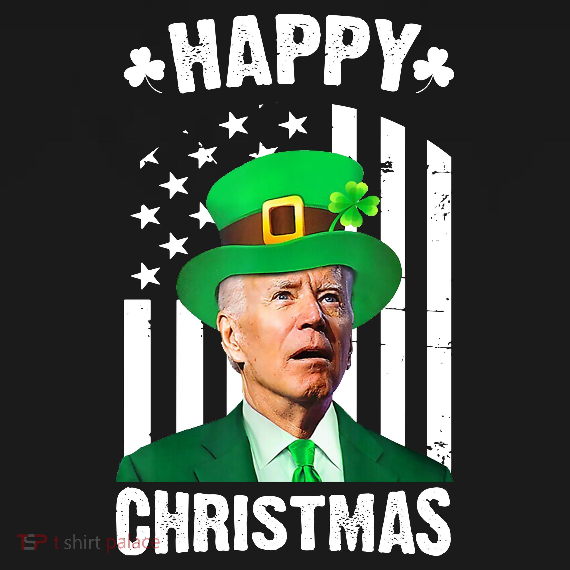 Happy Christmas Joe Biden Funny St Patrick's Day Tote Bag