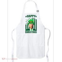Happy Christmas Joe Biden Funny St Patrick's Day Apron thumb 0